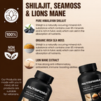 NUTRIFIORA™ Shilajit, Sea Moss & Lions Mane