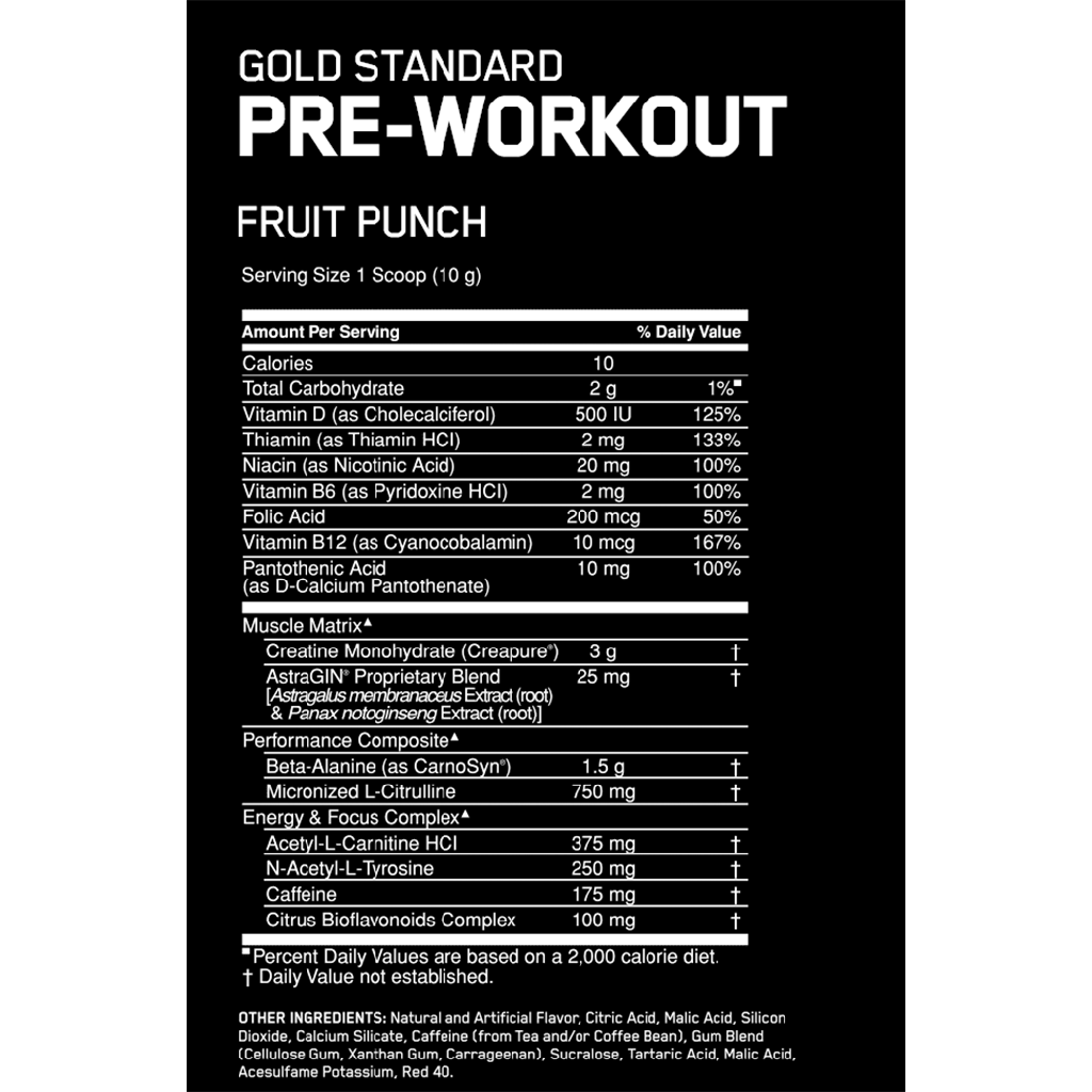 Gold Standard Pre-Workout